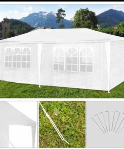 Partyzelt 3x6m weiß inkl 6 Seitenteile – Bild 5