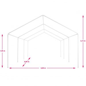 Helles, weißes Gartenzelt, perfekt für Feiern, Feste und Veranstaltungen.