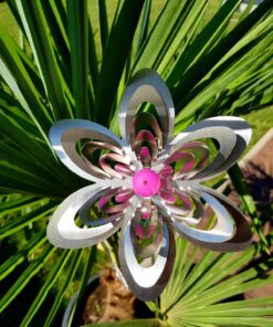 Metallblumen-Dekoration, langlebiges wetterfestes Gartenaccessoire in modernem Design.