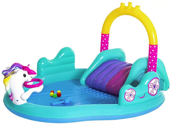 Bestway SPIELPOOL Kinderpool "Unicorn" mit Rutsche