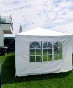 Partyzelt 3x6m weiß inkl 6 Seitenteile – Bild 3