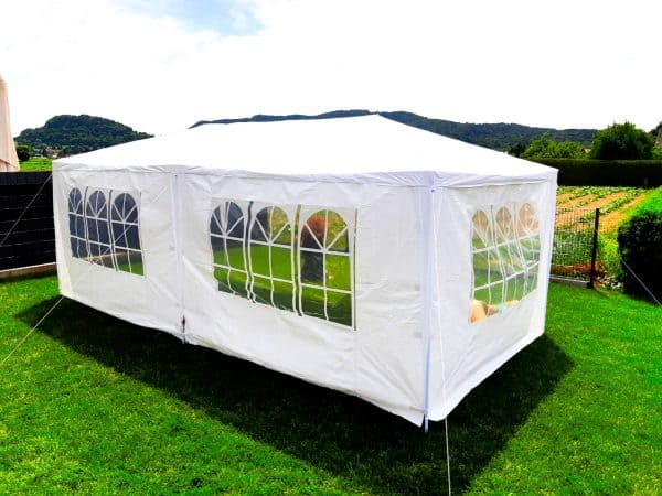 Partyzelt 3x6m weiß inkl 6 Seitenteile