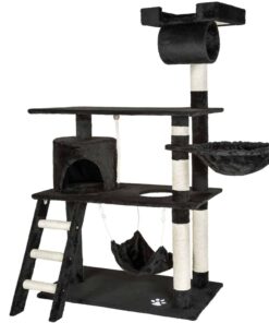 Kratzbaum Deluxe 45cm schwarz / grau