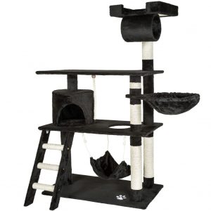 Kratzbaum Deluxe 45cm schwarz / grau