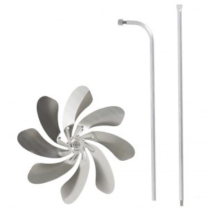 Hochwertiger Ventilator mit austauschbaren Blättern und Zubehör, ideal für technische Anwendungen und Lüftungssysteme.